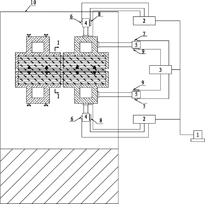 Tension-shear coupling characteristic tester of asphalt concrete material