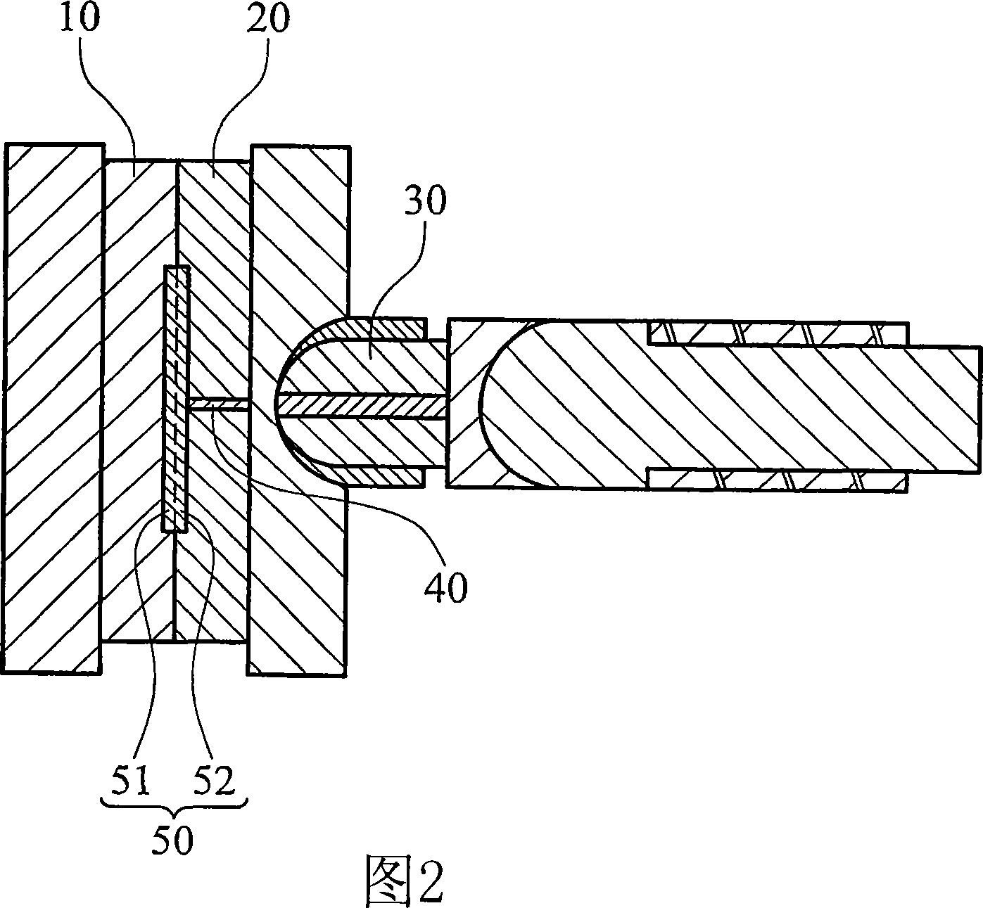 Ejection shaping mould set