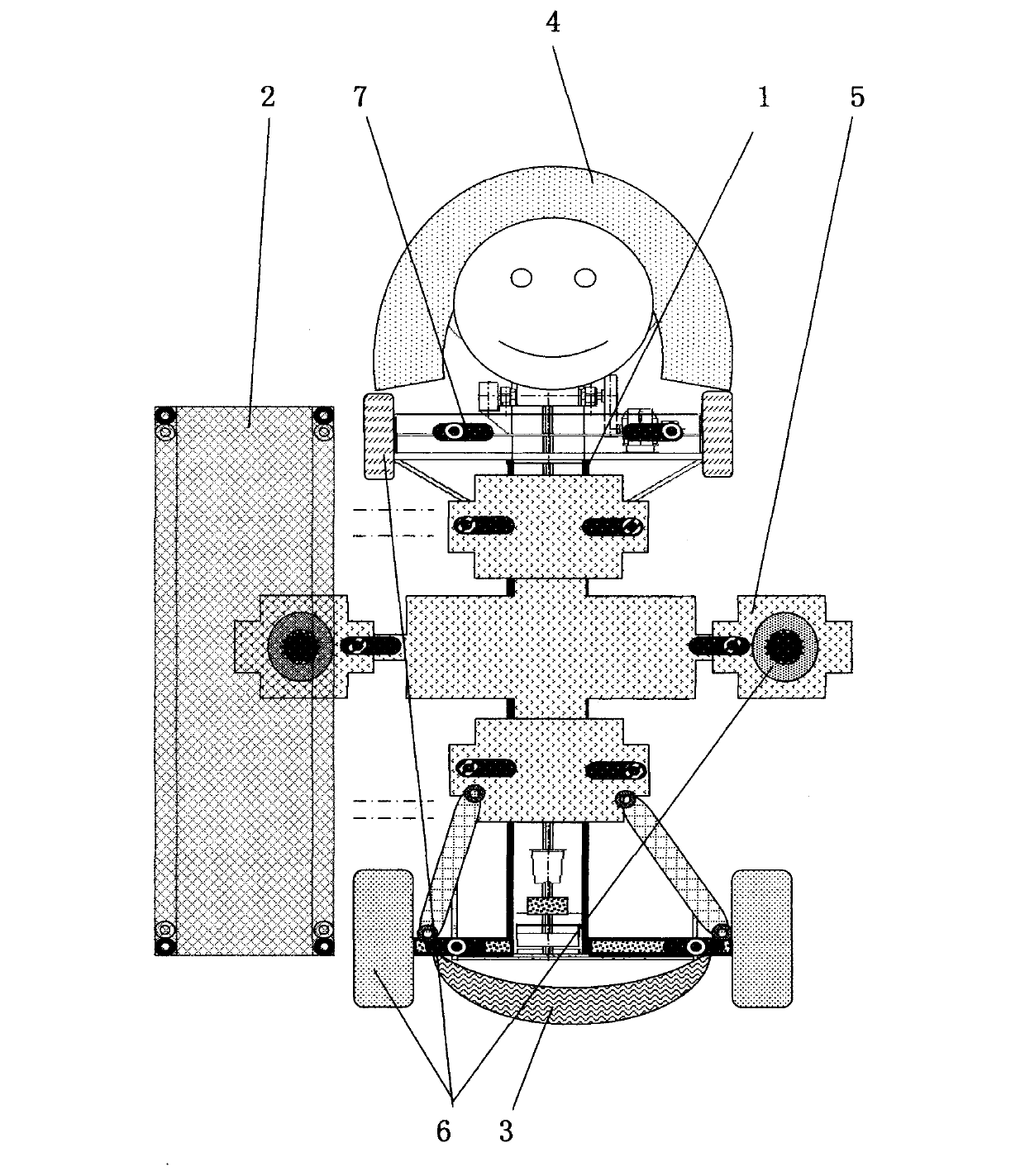 Shockproof mechanism of coal mining robot