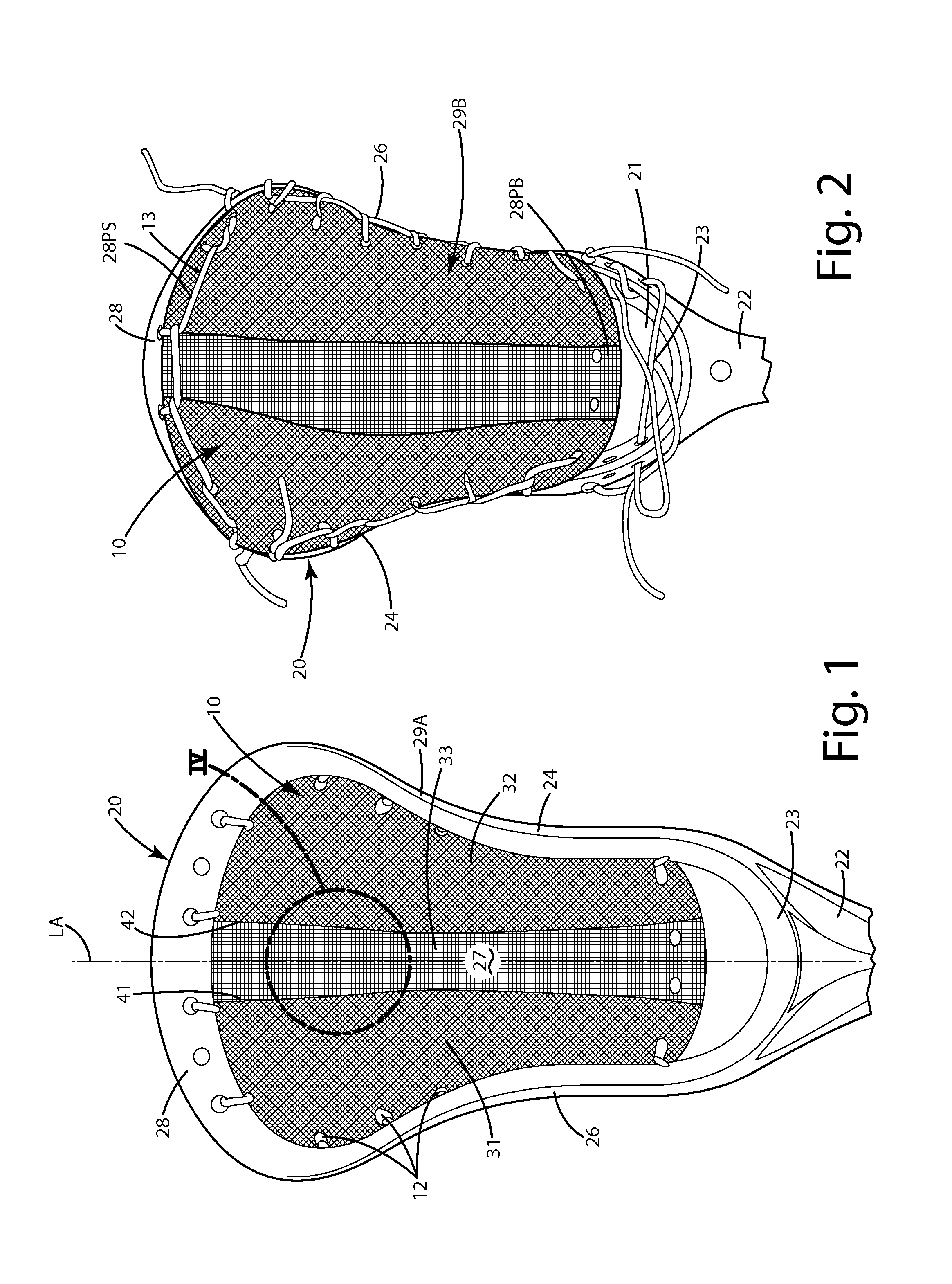 Lacrosse head pocket and related method of manufacture