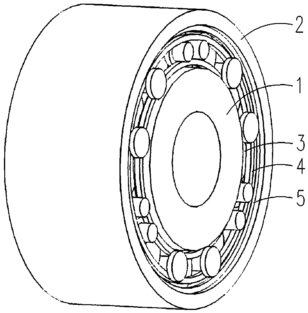 Bearing with rolling-isolation type retainer