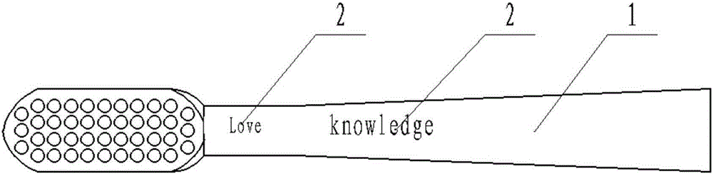 Method for manufacturing toothbrush marks, toothbrush with marks and marking mold