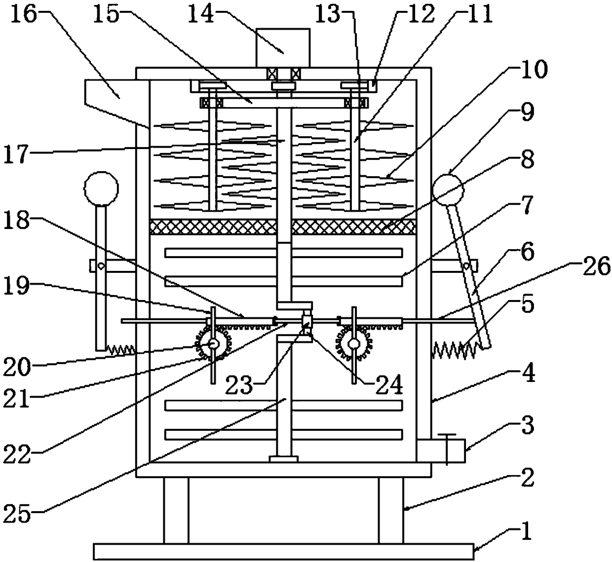 Crushing and stirring integrated equipment for feed production