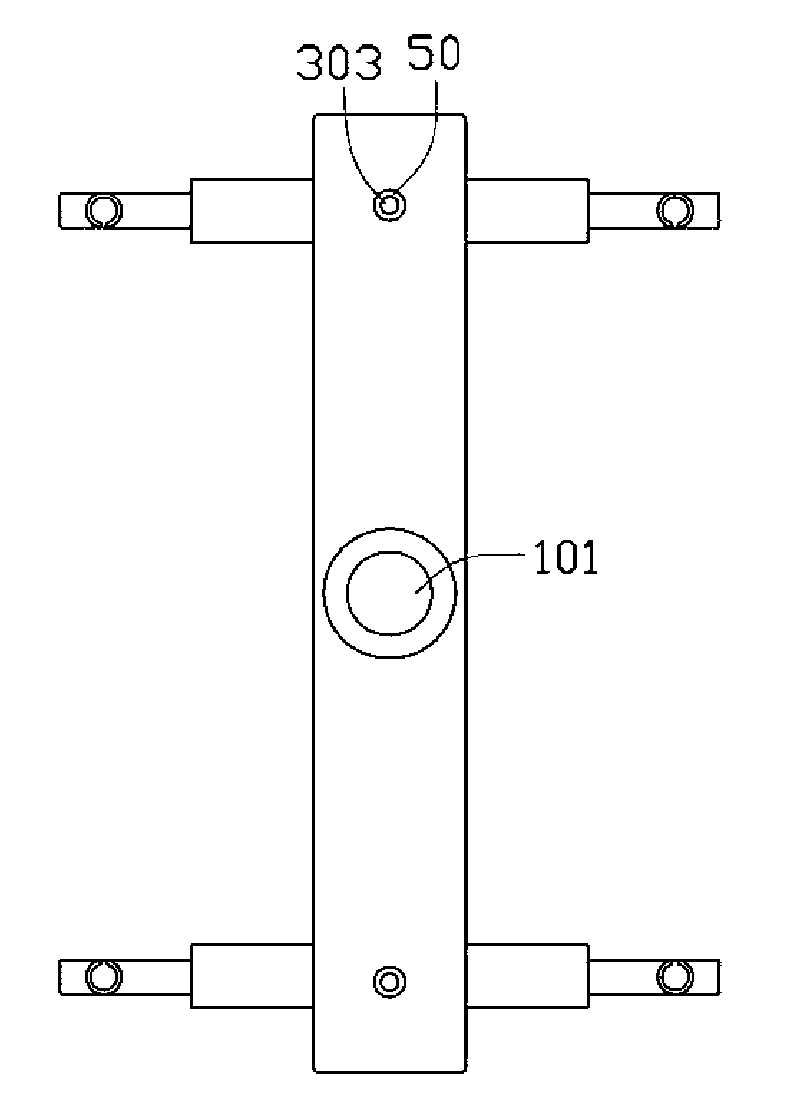 Cavity splitting device for injection forming mould