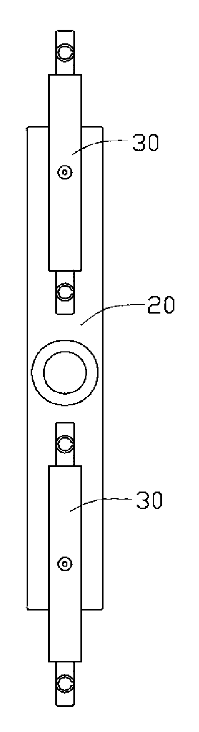 Cavity splitting device for injection forming mould