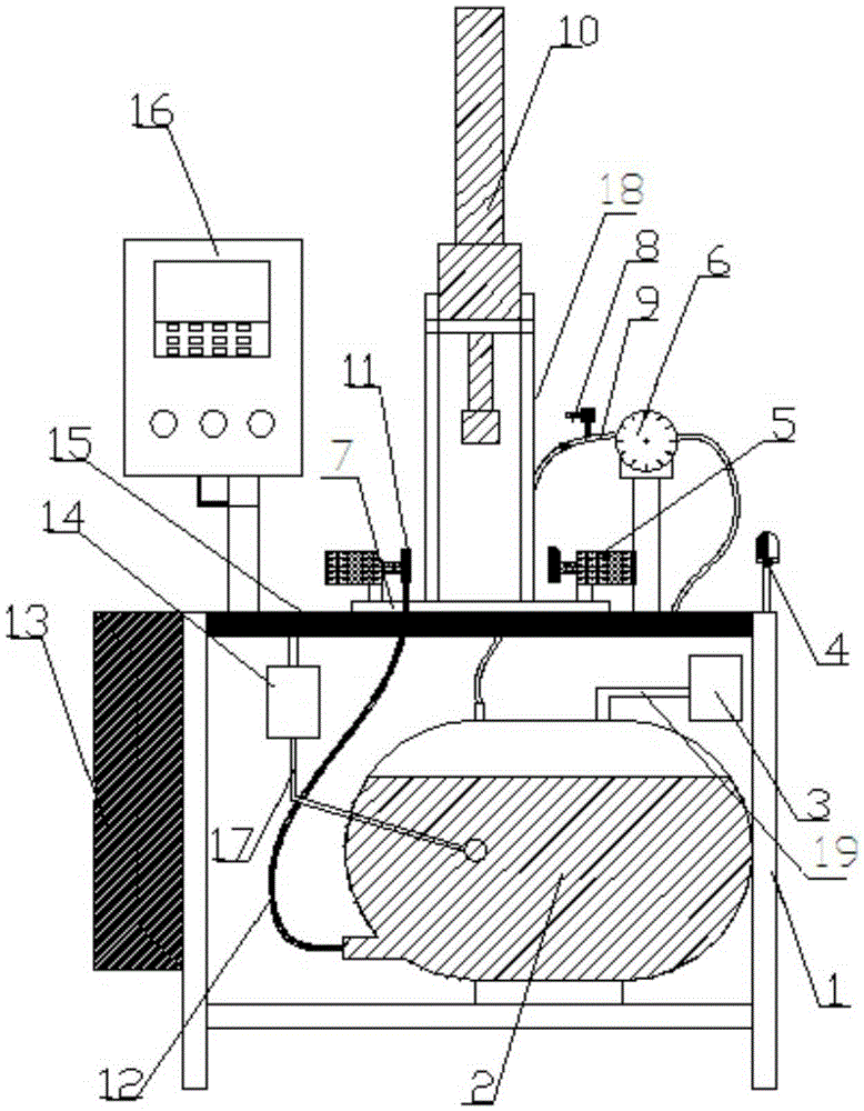 A water pump automatic irrigation type leak tester