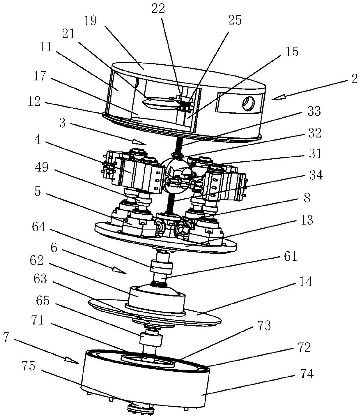 Oscillating floater type wave energy collection and friction power generation device