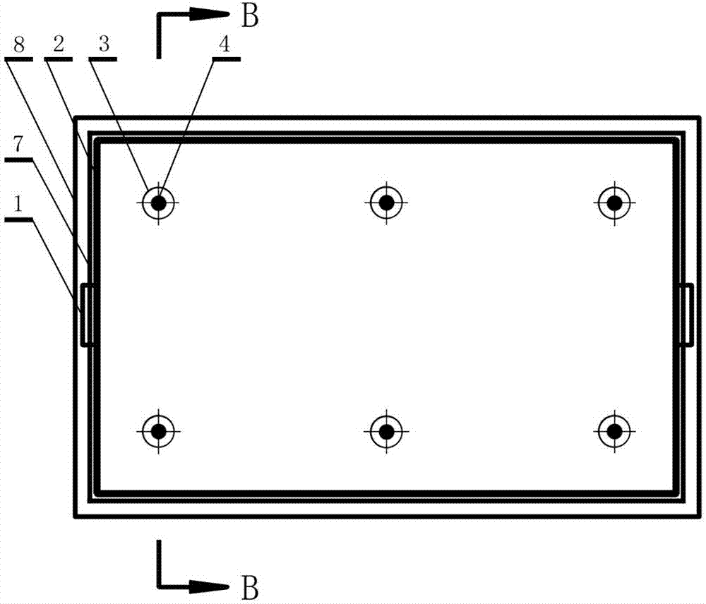 Application method of die for producing environment-friendly antiflaming acoustic board