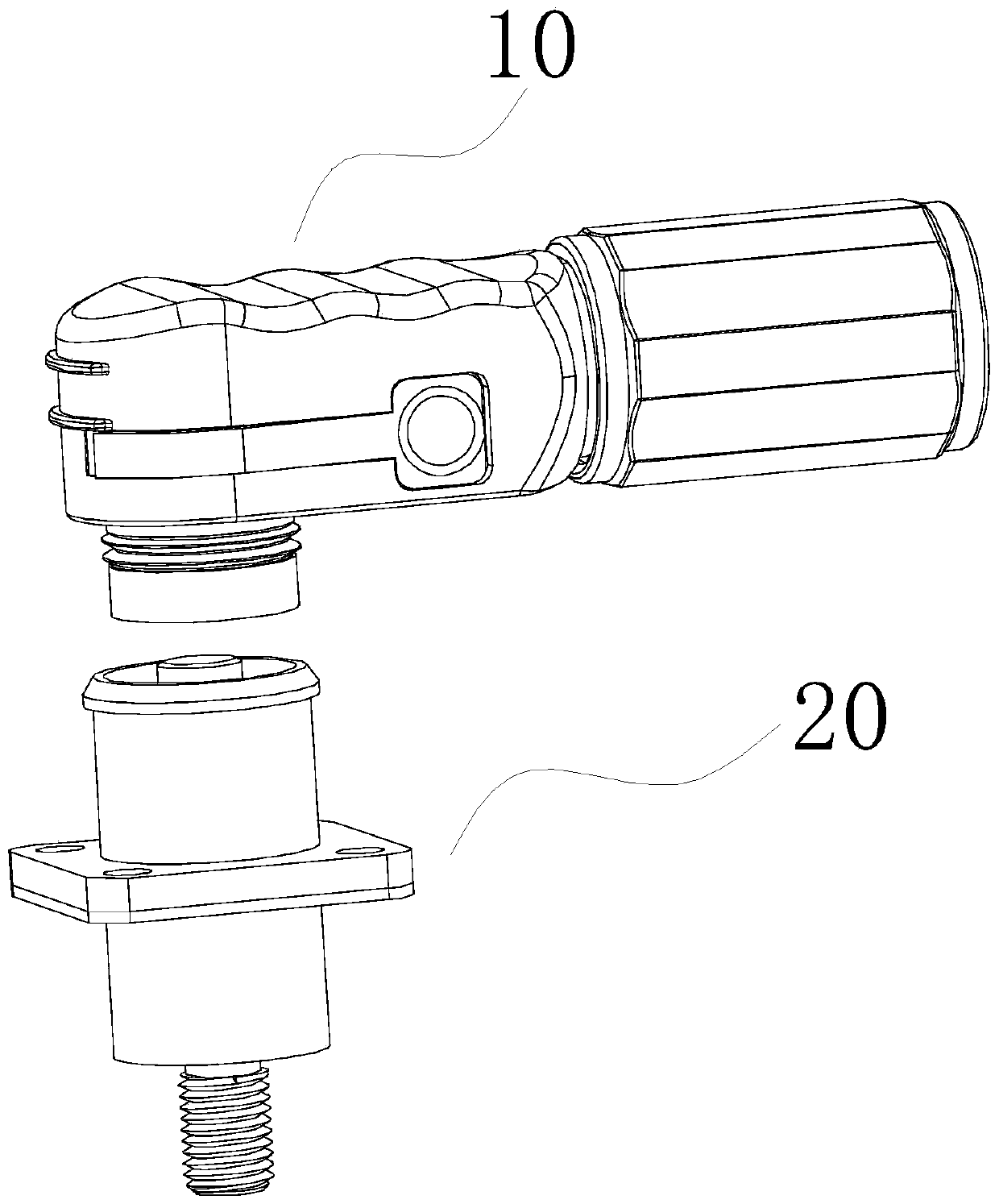 A single-core elbow high-voltage connector