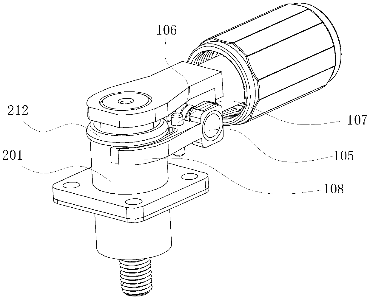 A single-core elbow high-voltage connector