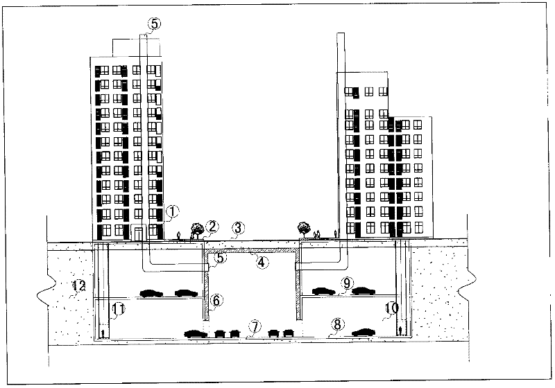 City space without traffic jams, automobile noise or automobile exhaust air pollution, and making method thereof