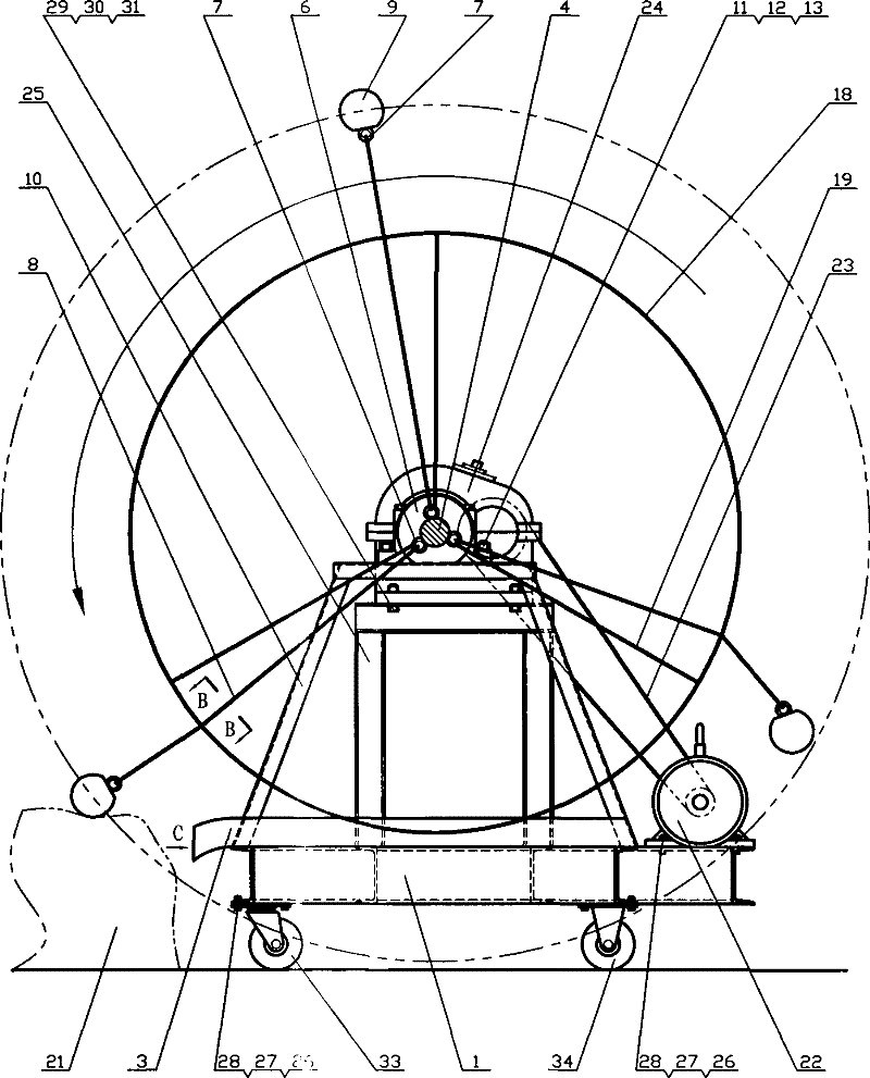 Hammer type massive material crusher