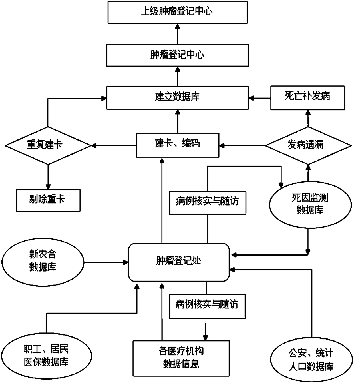 Tumor registration and follow-up network direct reporting system