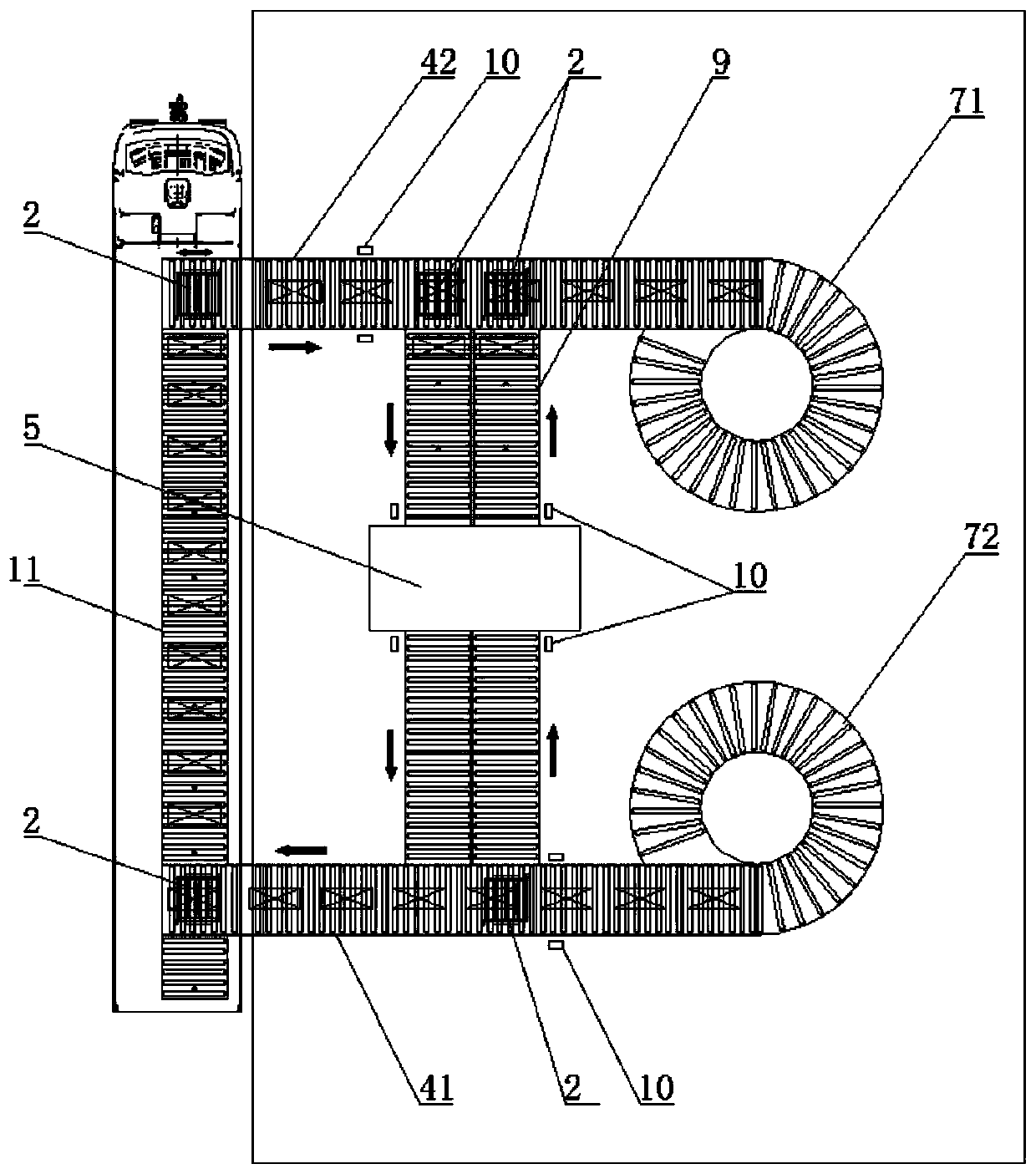 High-speed railway logistics double-layer platform freight transportation system and method