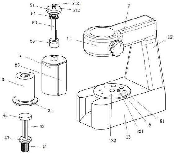 Tool for disassembling and assembling balance wheel shaft