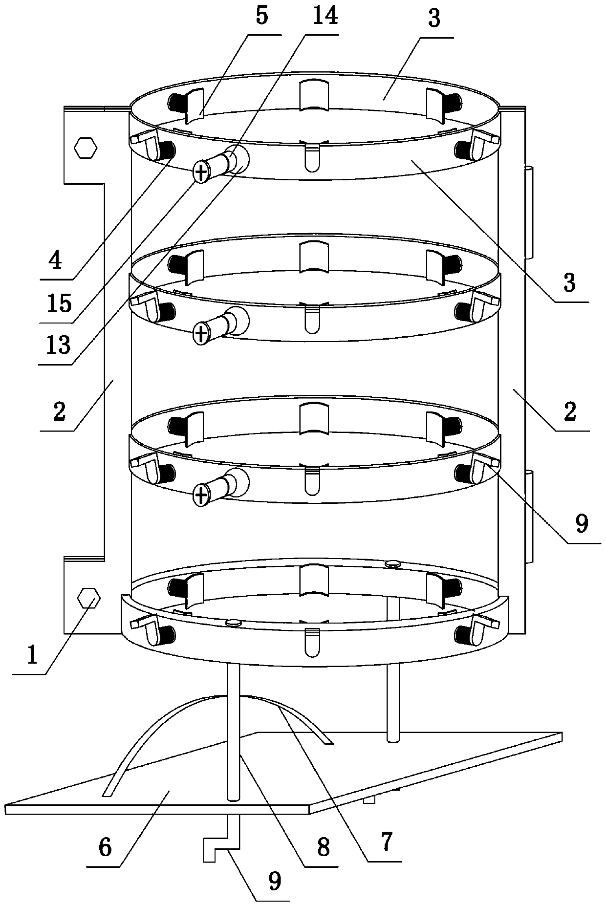 Leg fracture reduction device for orthopedics department