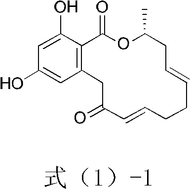 Application of beta-resorcylic acid large ring lactone in controlling harmful snails