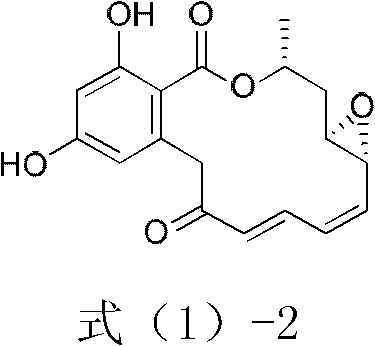 Application of beta-resorcylic acid large ring lactone in controlling harmful snails