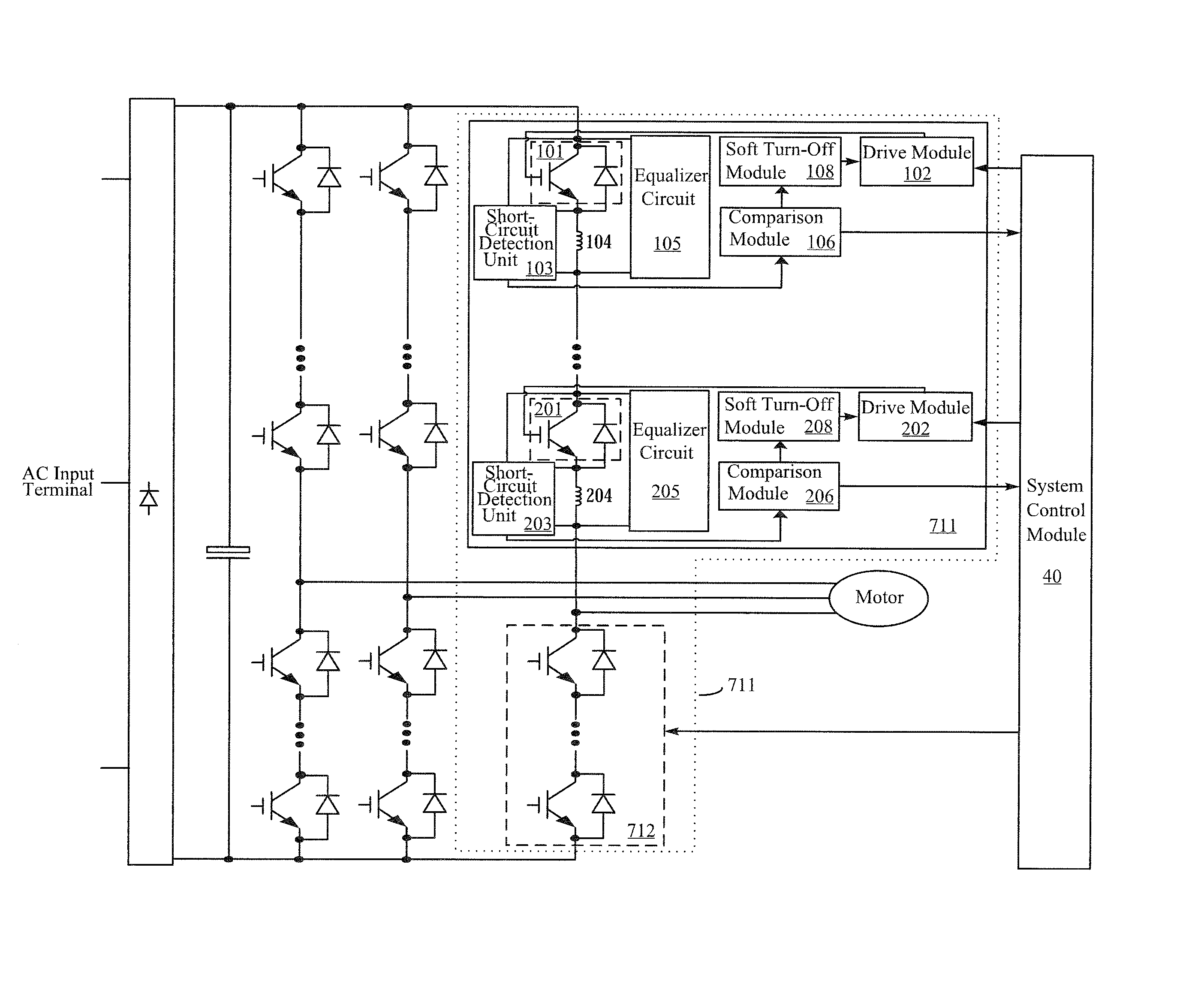 Power semiconductor switch series circuit and control method thereof