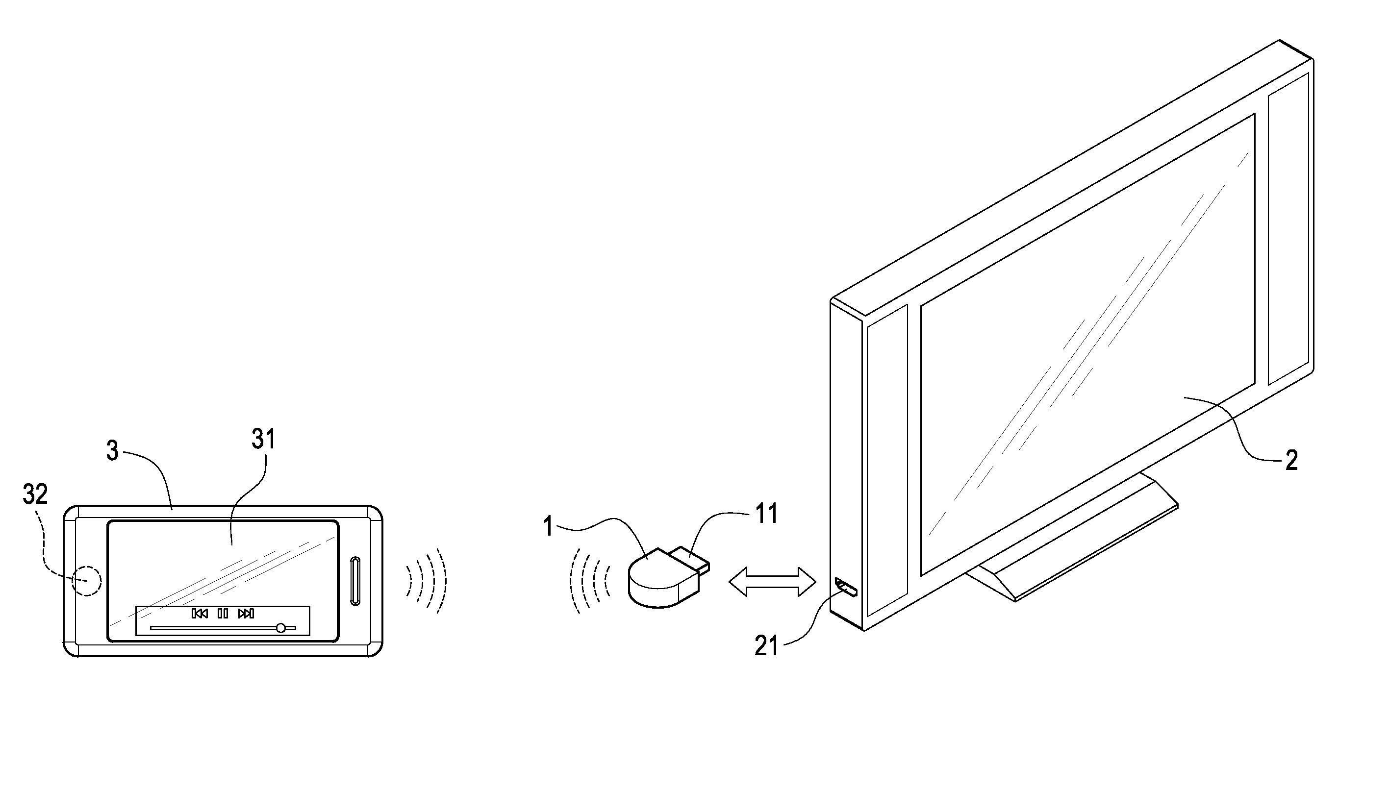 Data transmission device, system and method using the same