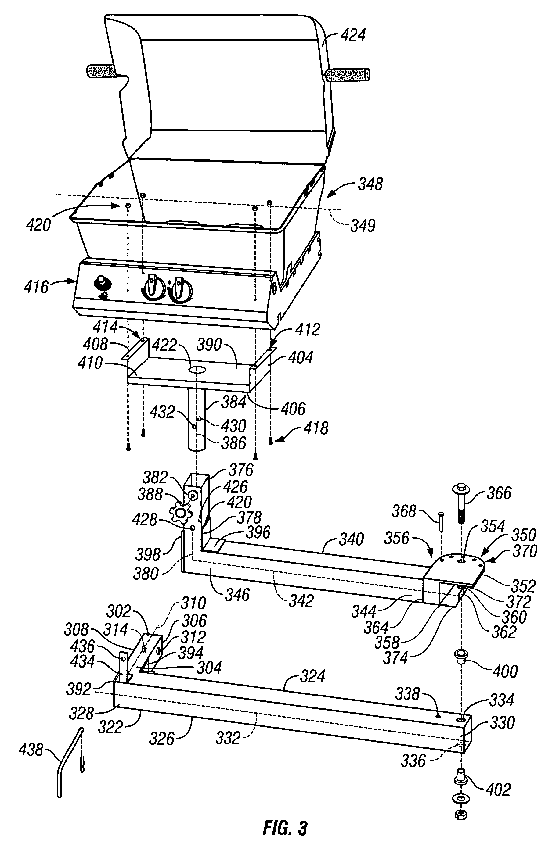 Swingable apparatus attachable to a vehicle for transporting a device and permitting access to the vehicle