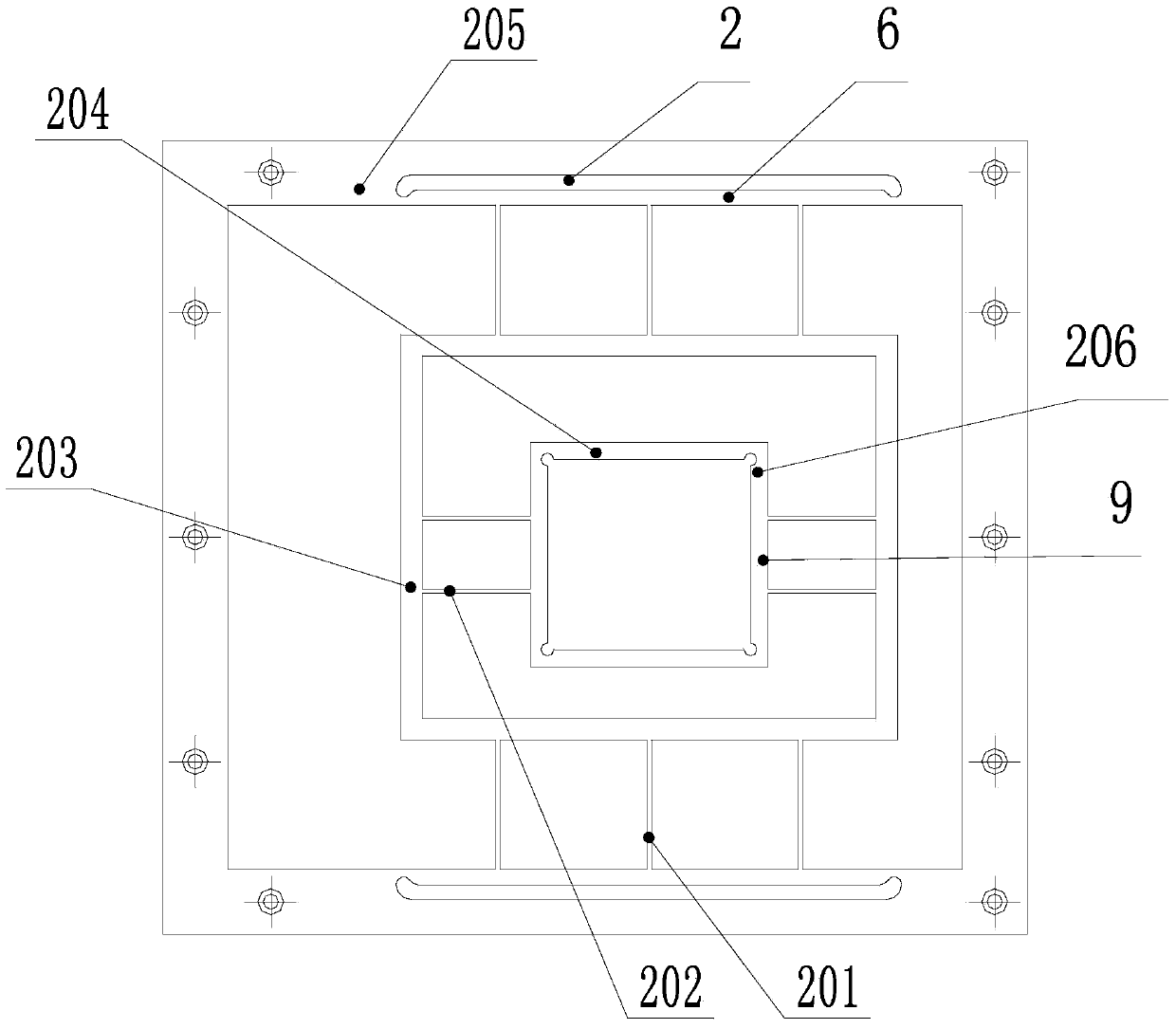 Stiffness frequency adjustable two-dimensional micro-motion platform based on stress stiffening principle