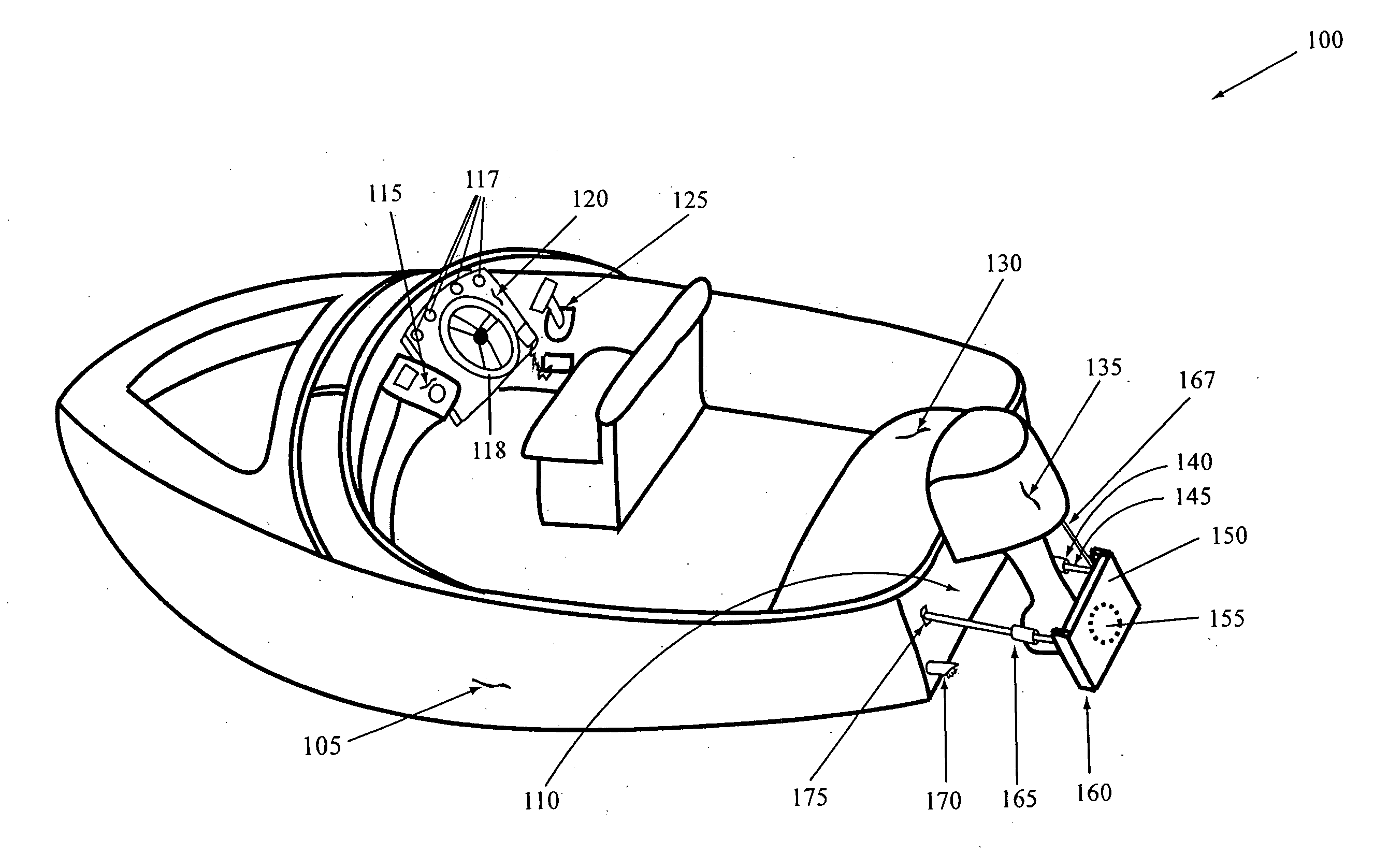 Methods and arrangements for redirecting thrust from a propeller