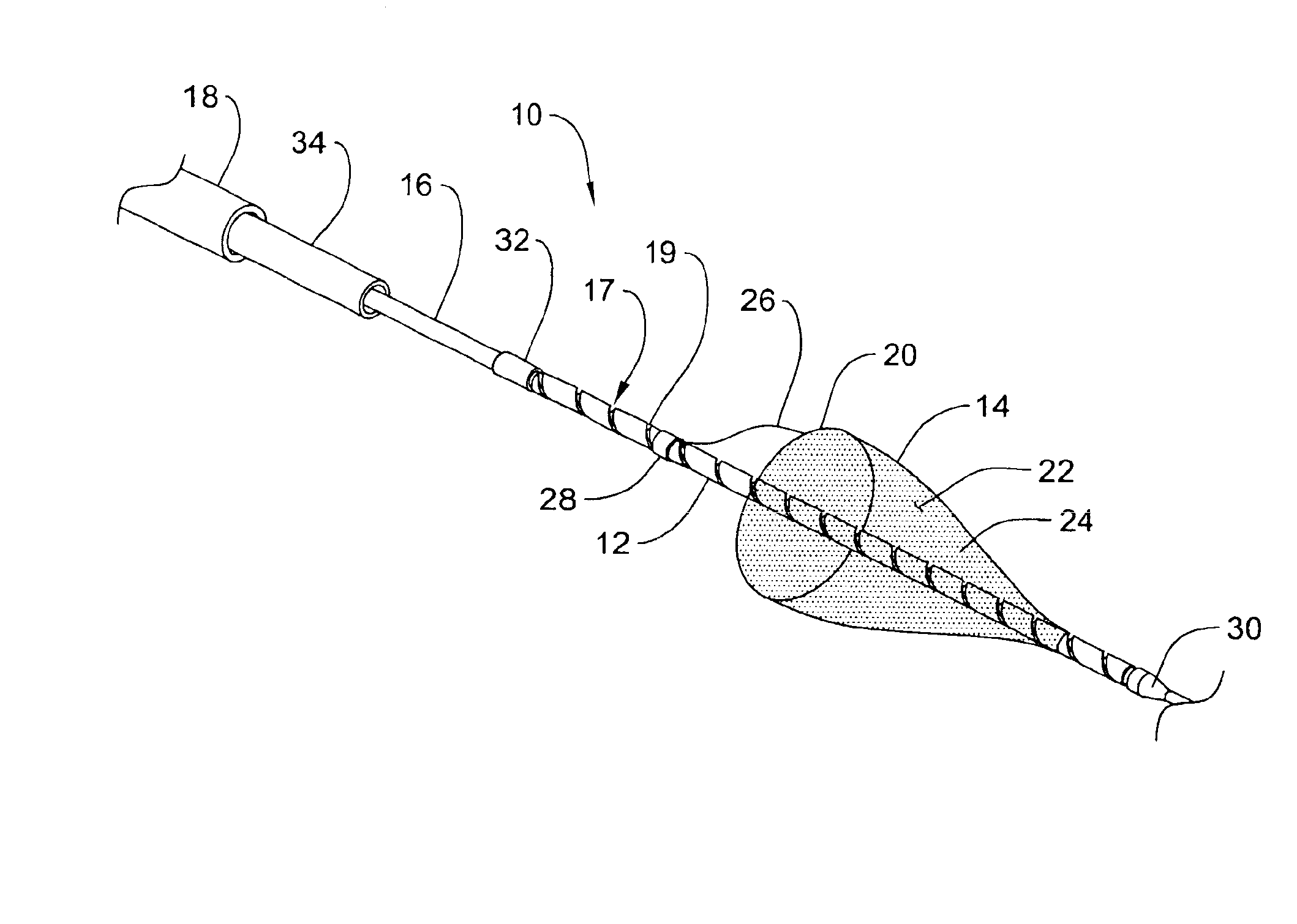 Flexible tube for cartridge filter