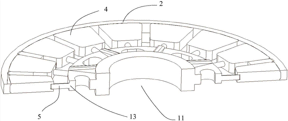 Disc type motor rotor structure and disc type motor