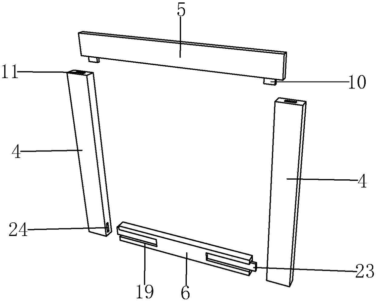 Combined window casing and installation method thereof