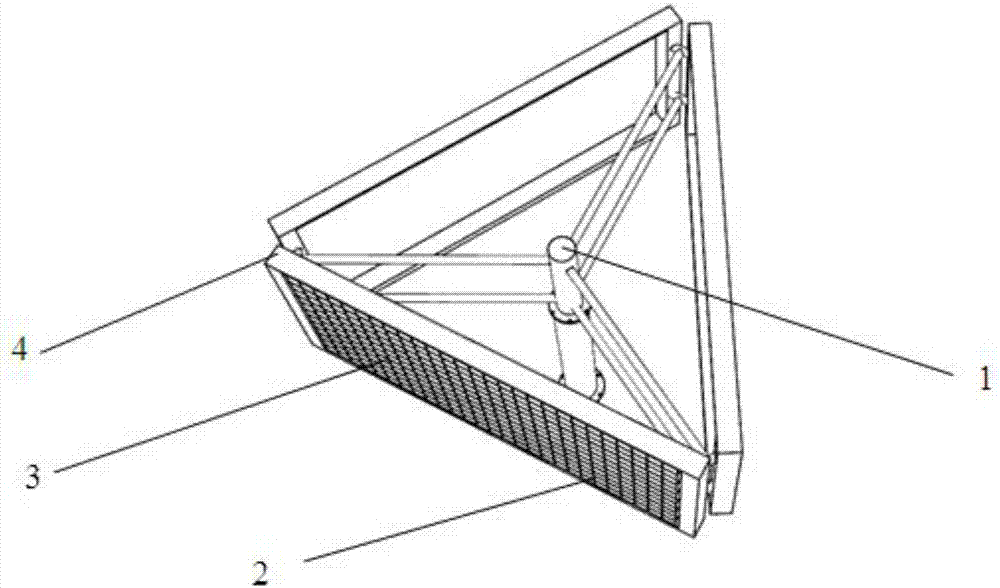 Three-side-turning advertising board device based on worms and gears