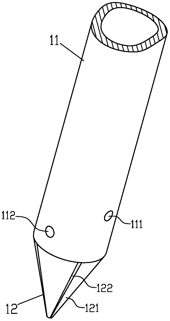 Self-cleaning double-needle injection needle assembly for saline injection machine