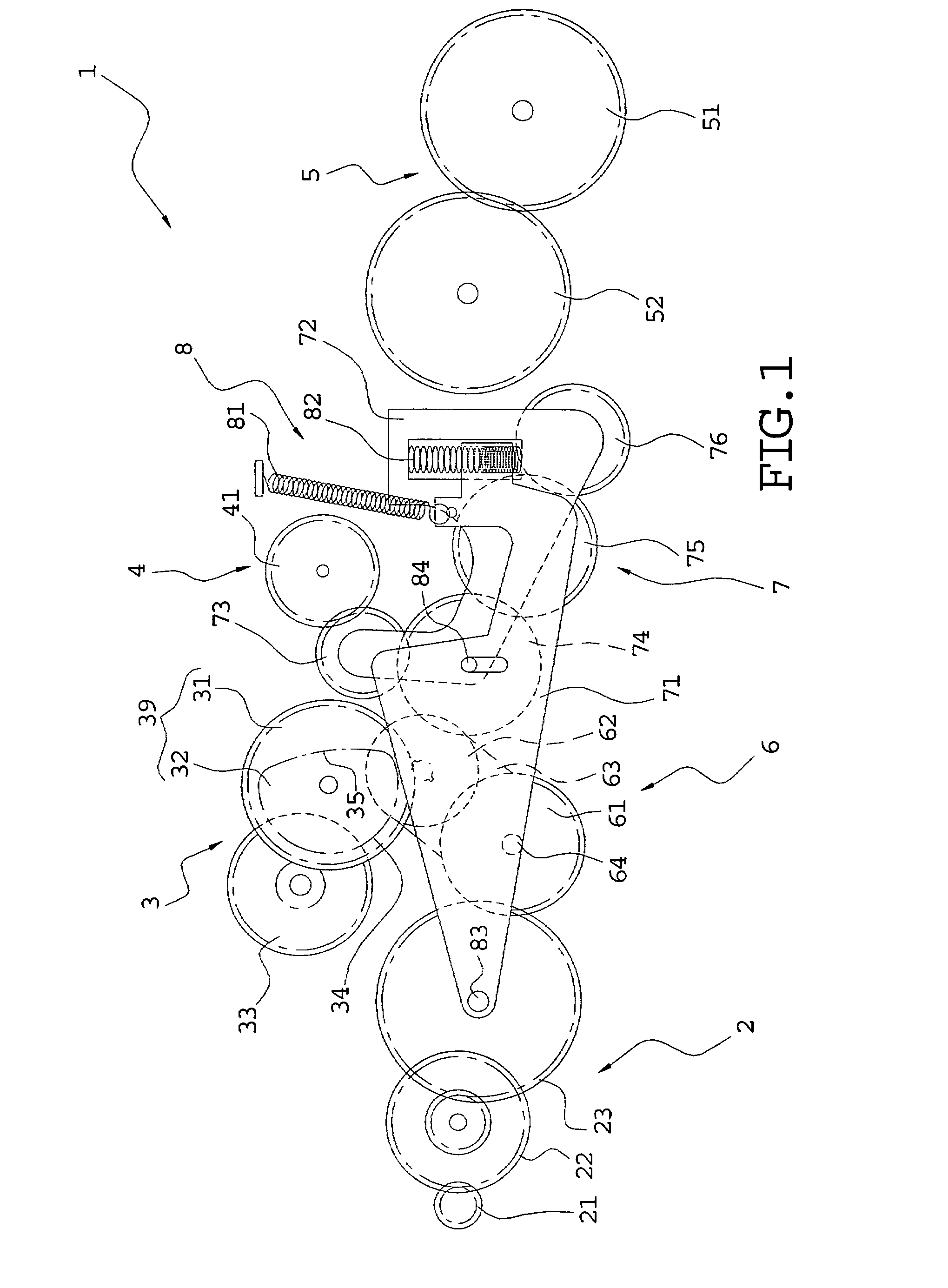 Control system for driving a motor to perform a plurality of actions