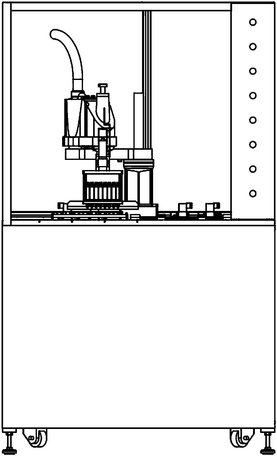 A ball grid array structure chip blanking equipment