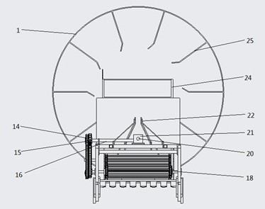 Traction-type longitudinal roller harvesting and picking machine for potatoes