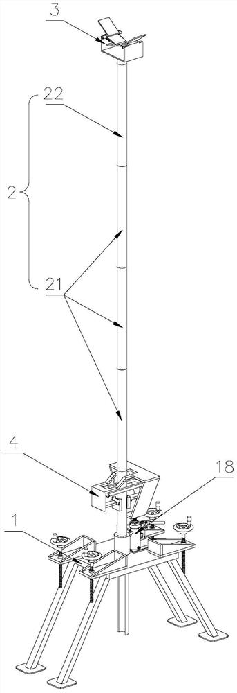 Cable lifting device for electric power overhaul