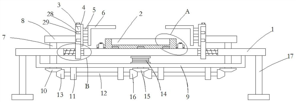 Eccentric clamping mechanism for embedded teeth in high hot-press casting