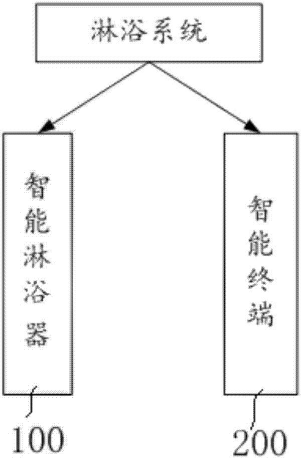 Intelligent shower, shower system and implementation method