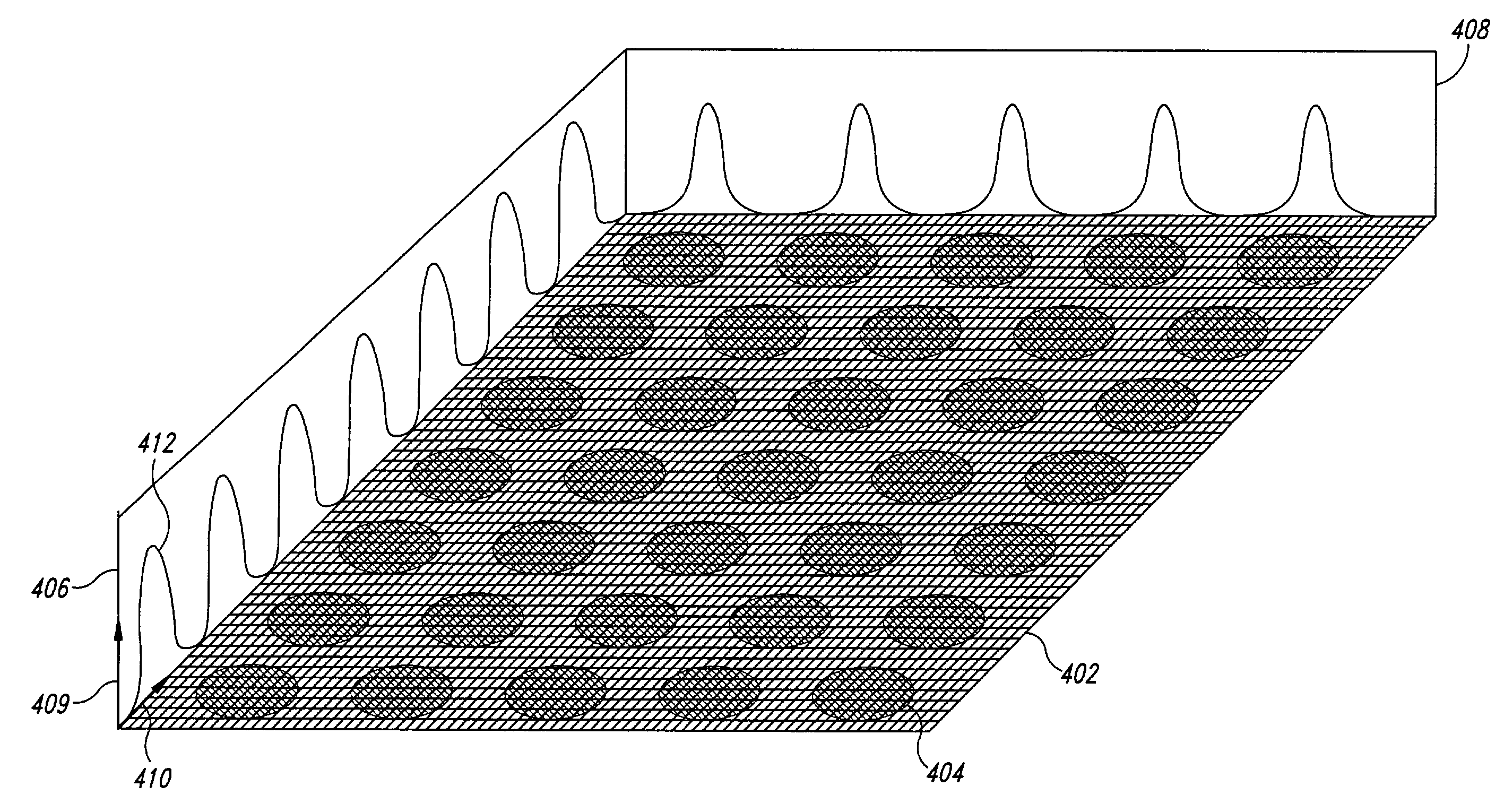 Method and system for extracting data from surface array deposited features