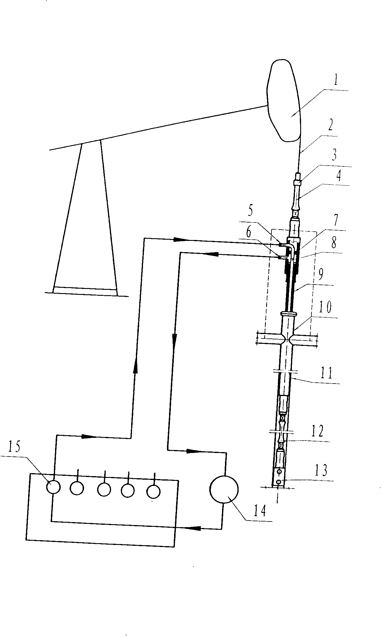 Thick oil well bore heating and viscosity reducing hot extraction method and apparatus