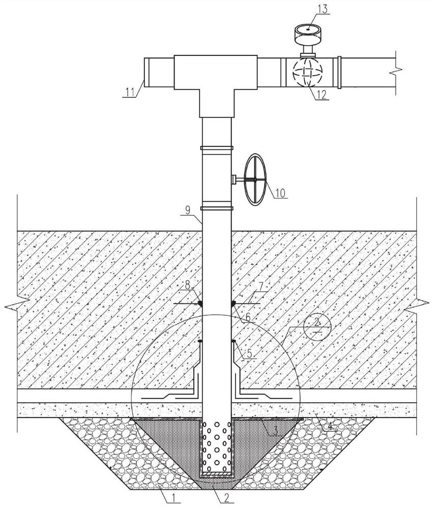 Automatic underground water pressure control device suitable for underground structure and construction mode