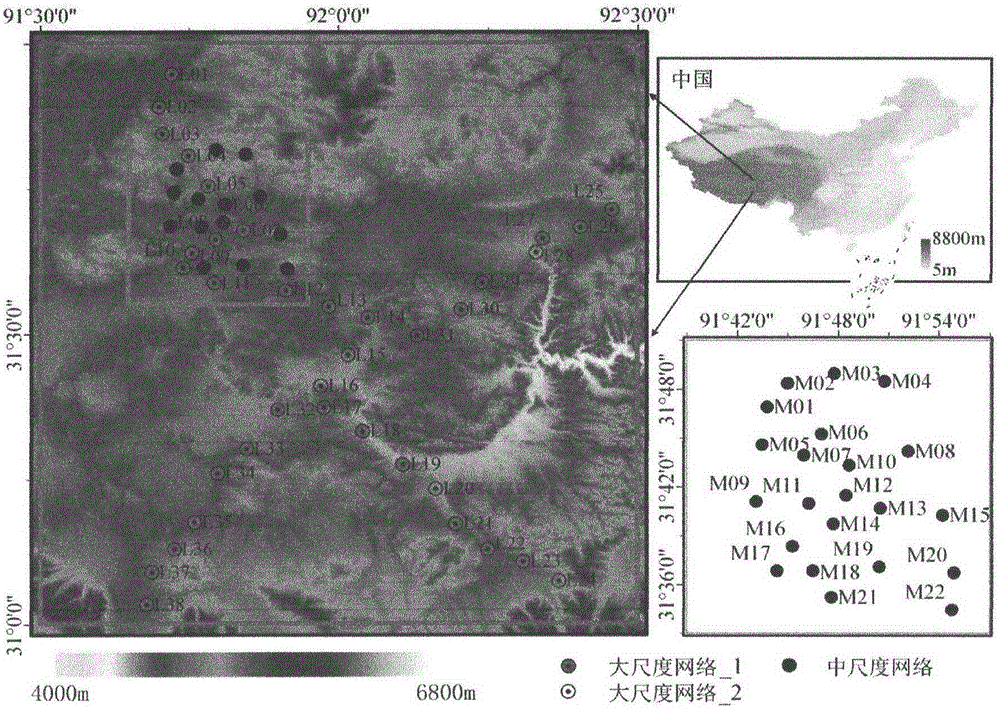 Soil moisture site data upscaling method based on Bayesian theory