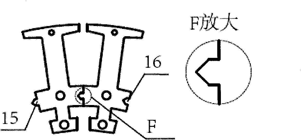 Modularized combined motor stator structure and application thereof