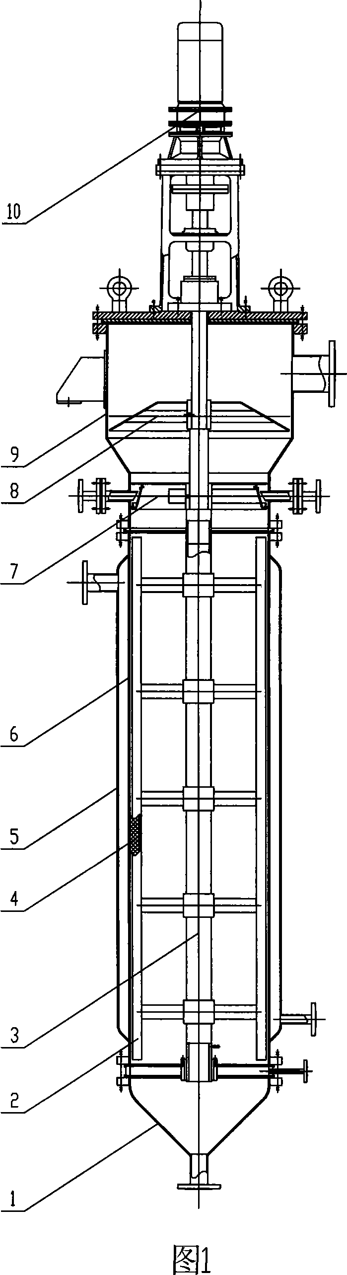 Rotating scraper evaporator