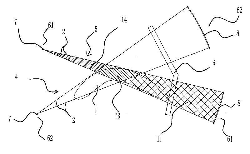 Arranging mode of crossing cable cranes