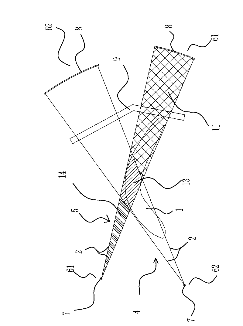 Arranging mode of crossing cable cranes