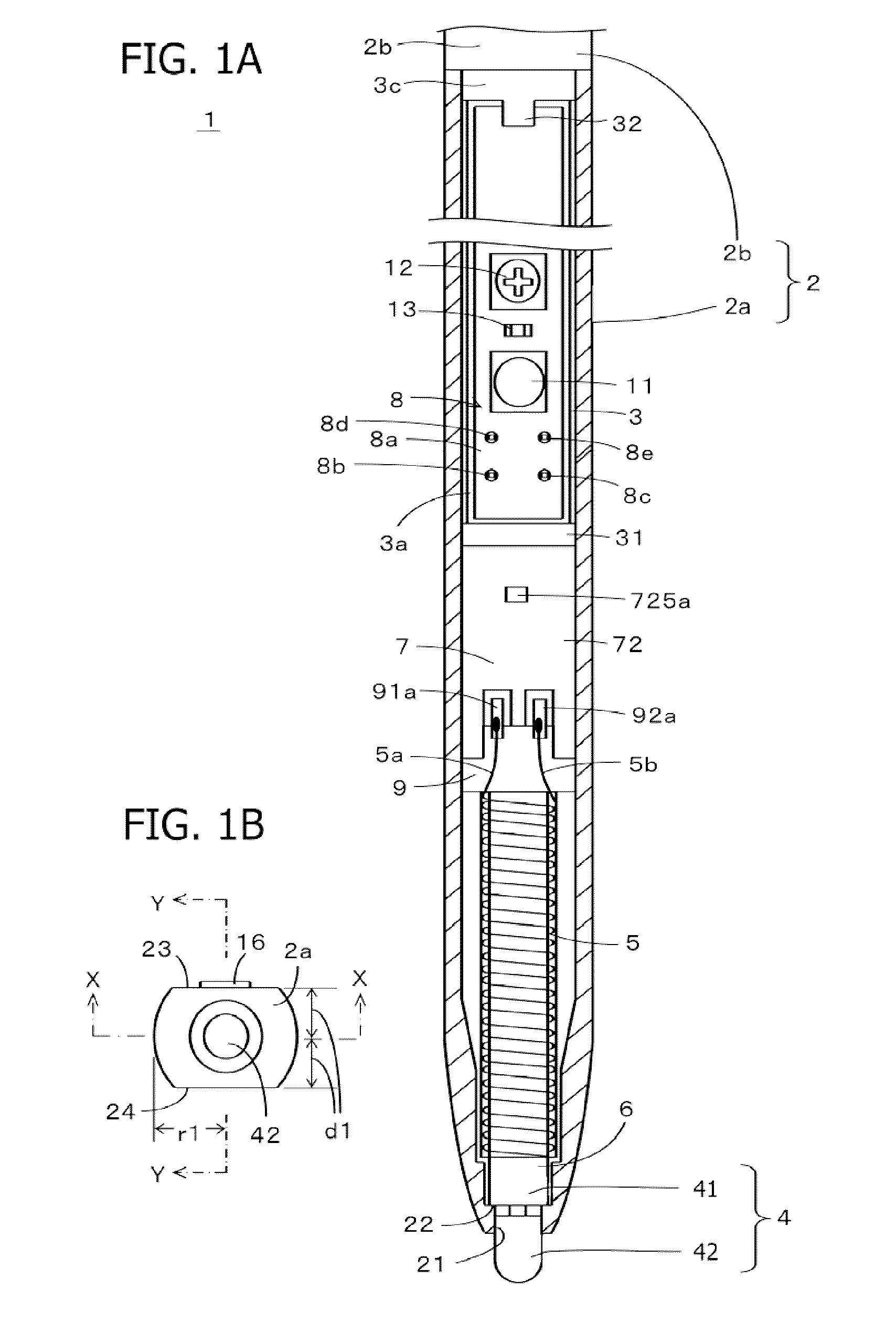 Pen pressure detecting module and position indicator