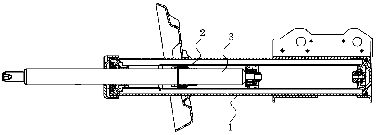 Diameter change type hydraulic buffer structure automobile shock absorber assembly