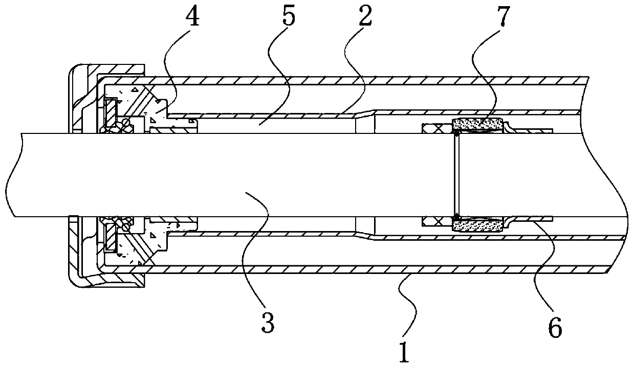 Diameter change type hydraulic buffer structure automobile shock absorber assembly