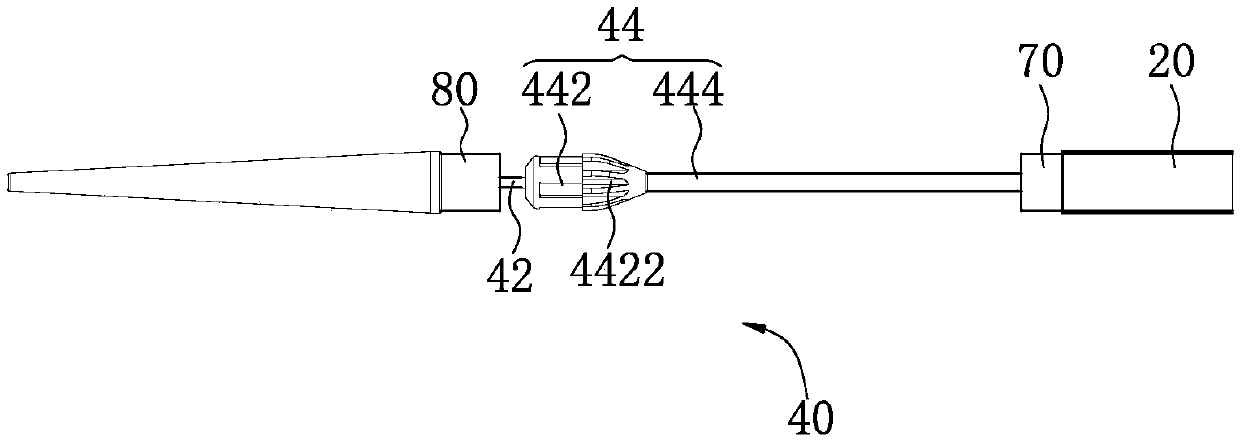 Release assembly of implantation instrument, implantation instrument conveyor and implantation instrument conveying system